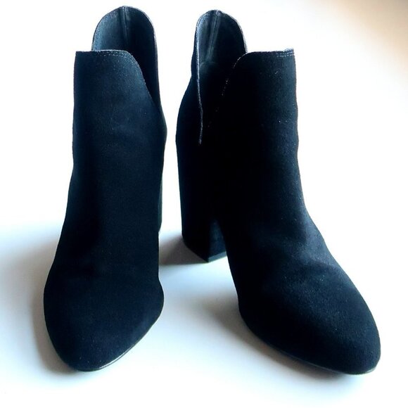 Steve Madden | Shoes | Steve Madden Rookie Black Suede  Steve Madden Rookie Black Suede Leather Block Heel Ankle Boots Booties Size 8
